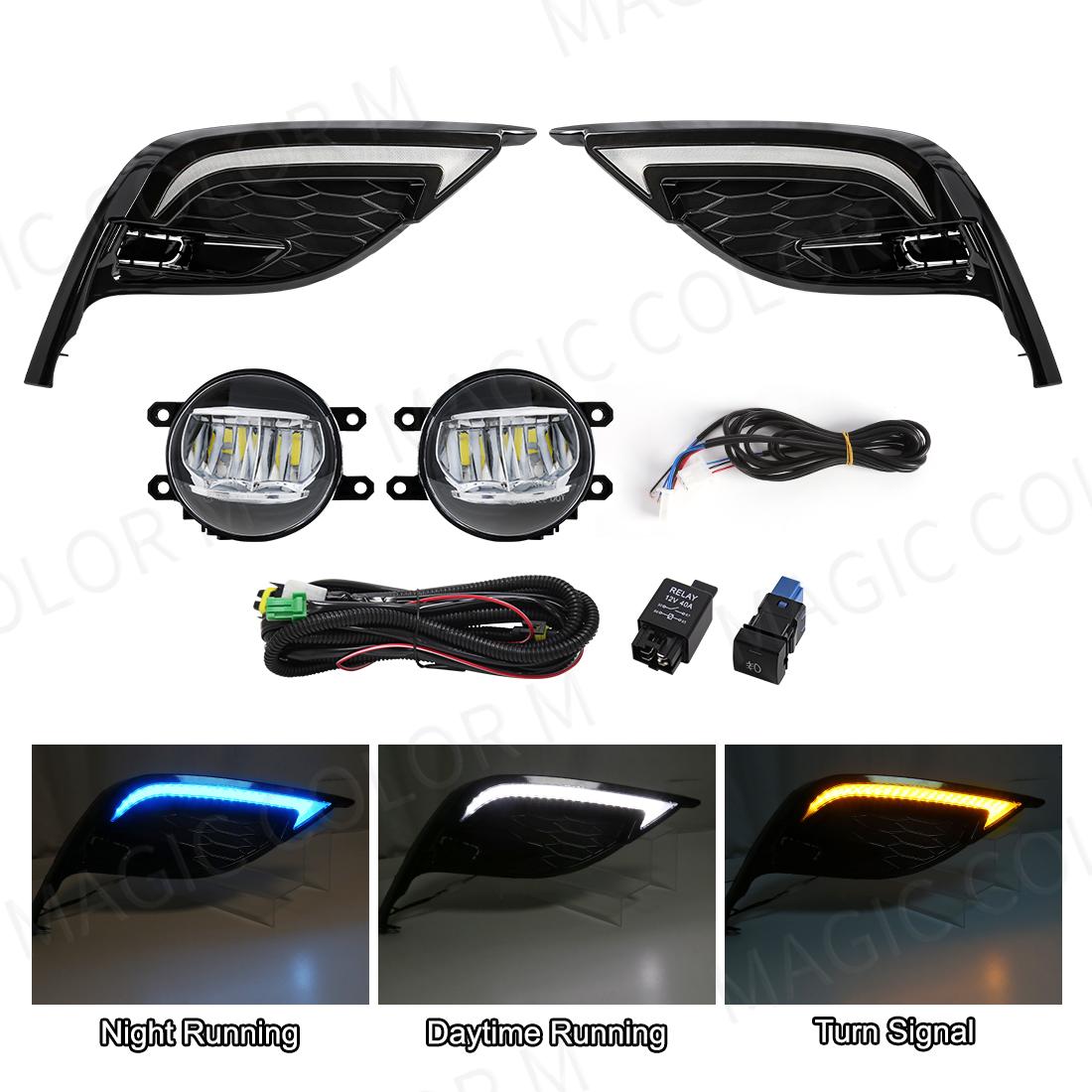 81482-06190 81481-06220 Led Fog Lights DRL Daylights for Toyota Camry    Bumper Cover Lamp Daytime Running Lamp