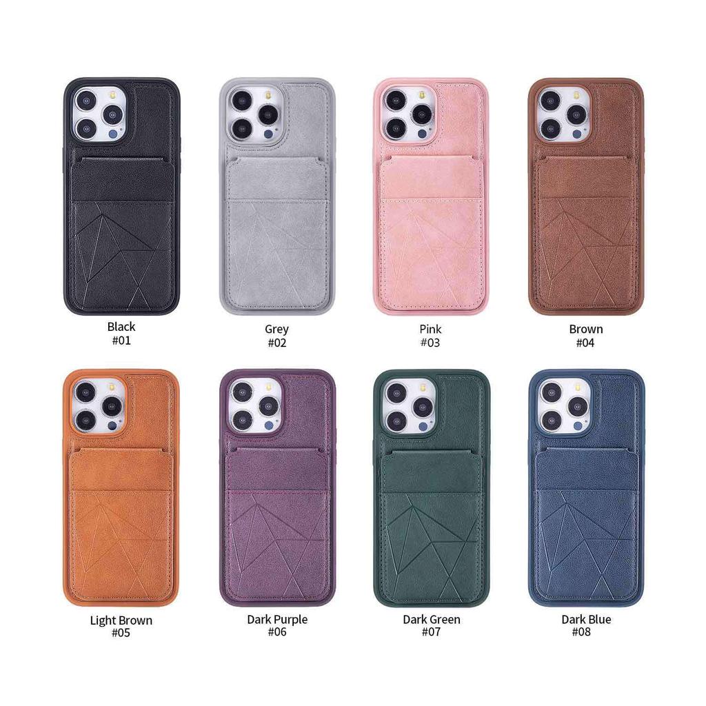 iPhone 17 Leather Magnetic Stand Case with Card Slot