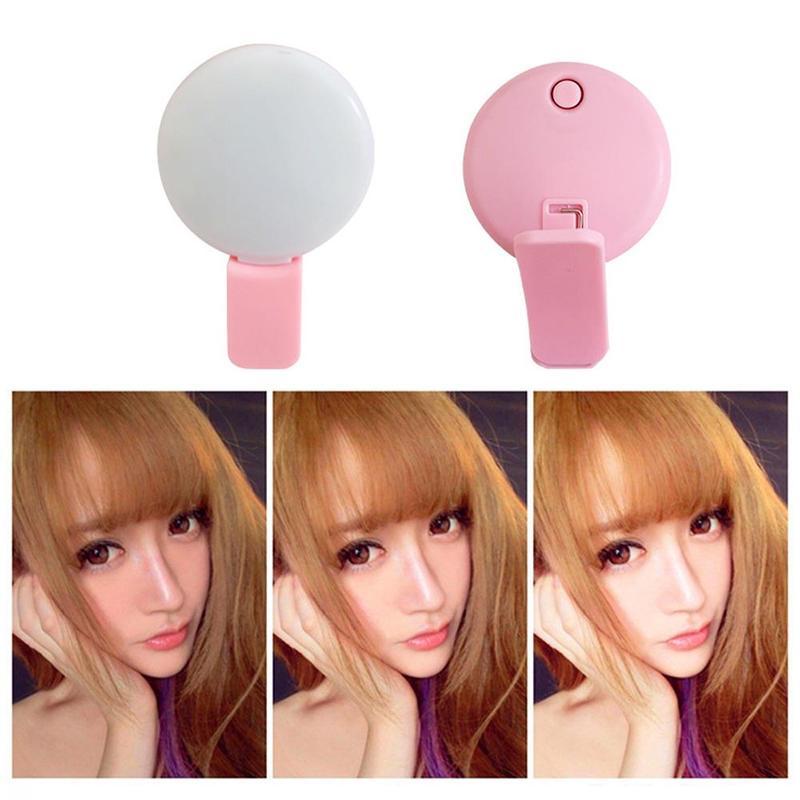 Mobile Phone LED Selfie Ring Light Portable Mini Durable Practical Three Stop Dimming Circle Photography Clip Fill Light