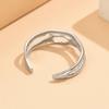 Cross-border Irregular Shaped Hollow Stainless Steel Adjustable Gold Plated Ring