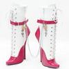 Fashion FHC New 18cm High Heels Ballet Boots,Fetish Dance Shoes,Men Cosplay Botas,Pointy Toe,Side Zipper,Front Laces,Customized Color