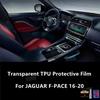 For JAGUAR F-PACE 2016- Screen TPU Transparent Protect Film Car Interior Sticker Gear Navigator Door Panel Car Accessories