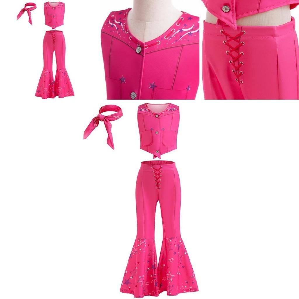 New Barbie Cosplay Costume Set For Girls Princess Style Cute Printed And Multicolor
