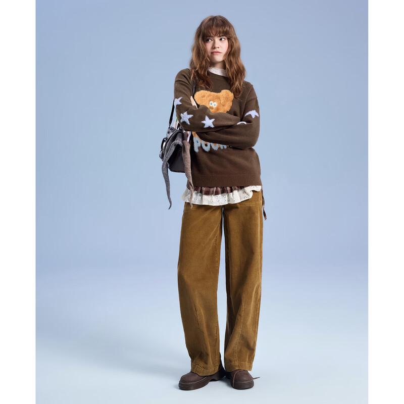 TonLion x Brunch Brother Women's Bear Pattern Knit Sweater