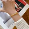 European & American 18K Gold Plated Titanium Steel Geometric Women’s Fashion Bracelet Bangle