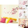 Beautiful 3d Room Peach Blossom Flower Butterfly Vinyl Art Decal For Home Mural Decoration