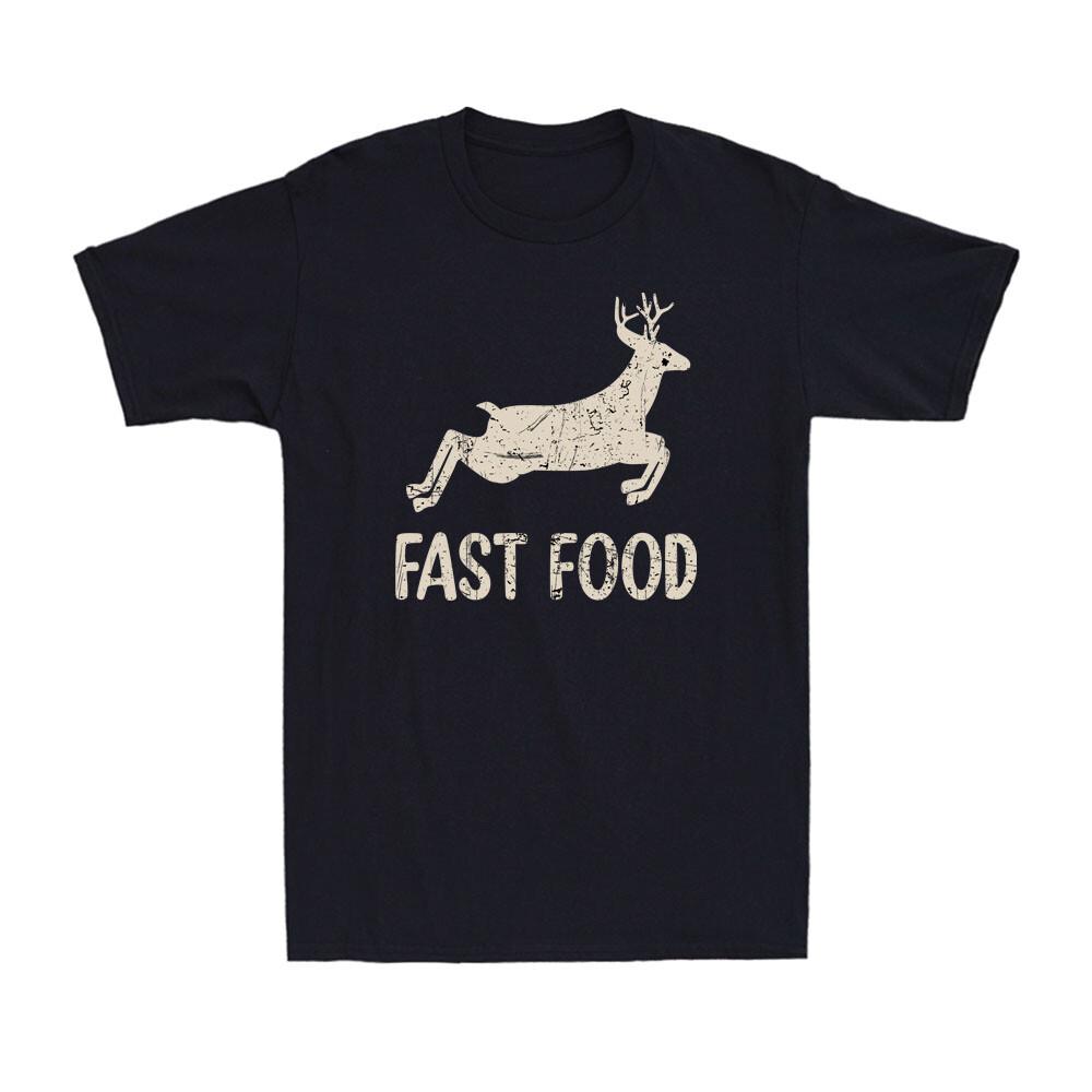 Fast Food Shirt Funny Deer Hunting Season Hunter Novelty Graphic Men s T-Shirt S