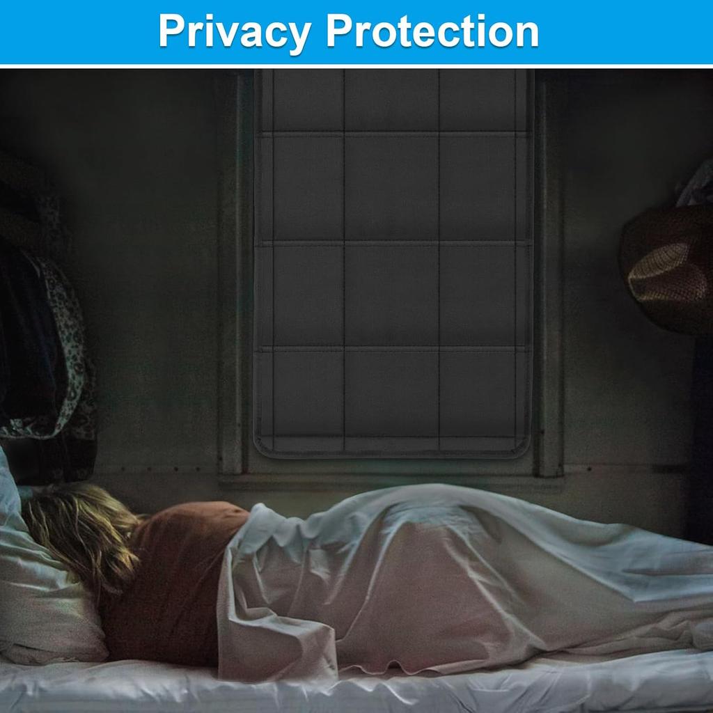 Spurtar RV Door Window Shade 25'' X 16'', Foldable RV Window Cover With UV Protection And Privacy Features For Campers, Marine Vehicles, Travel