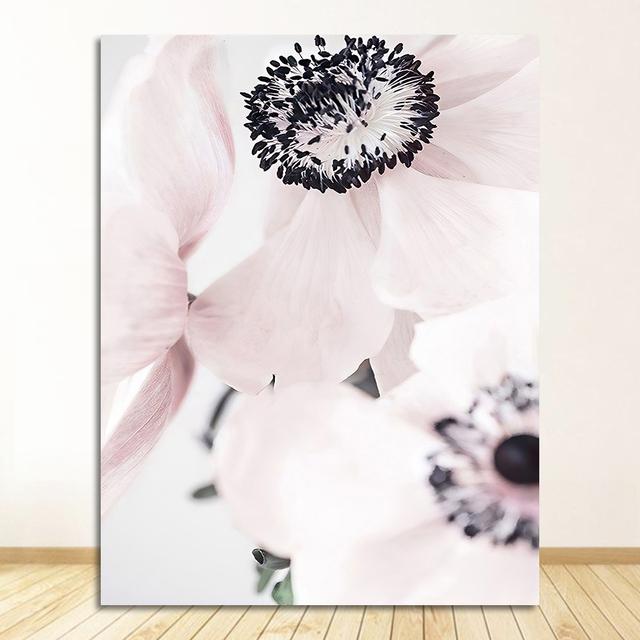 Plant Canvas Painting Botanical Floral Nordic Poster Print Wall Art Picture Modern Home Room Decor Scandinavian Pink Rose Flower