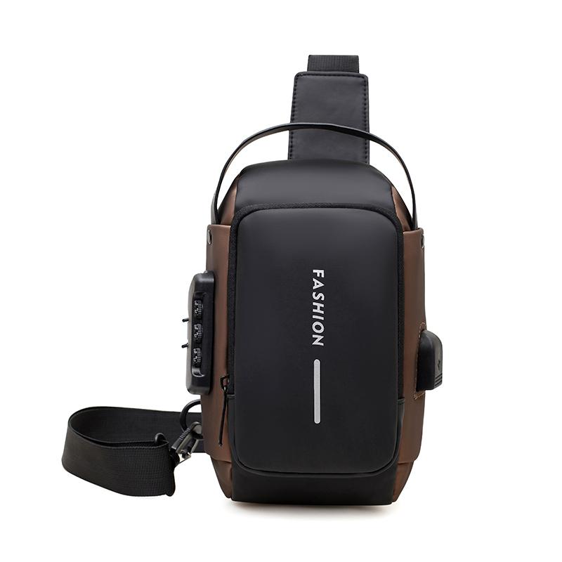 

Легкие повседневные нагрудные сумки для мужчин Портативная минималистичная противоугонная сумка с кодовым замком Маленькая наплечная сумка Водонепроницаемая мужская сумка-слинг