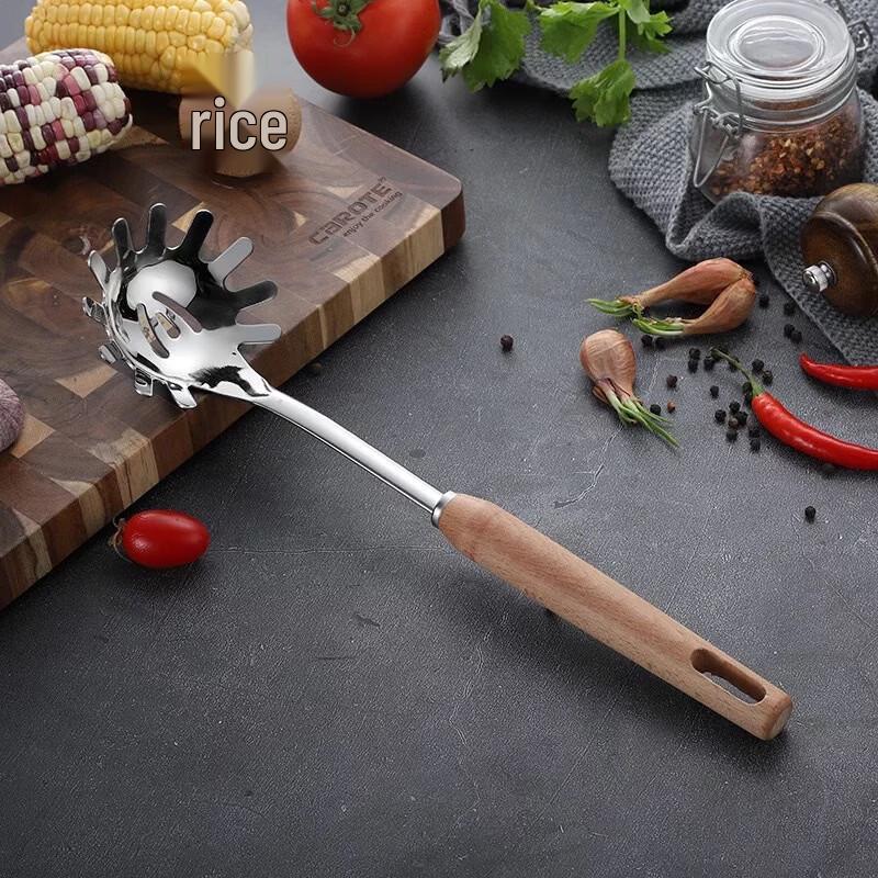 

ZISIZ Vintage Beechwood Handle Kitchen Utensil Set