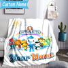 Custom Name Octonauts Adventure Blanket Flannel Blanket for Camping, Hiking, Garden Parties, Picnic Essentials,gift for family and friend