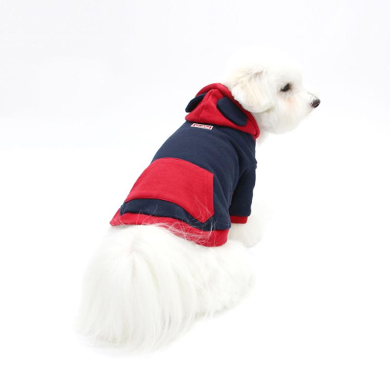 KINIKINI BEAR HOODIE-NAVY (Hood)