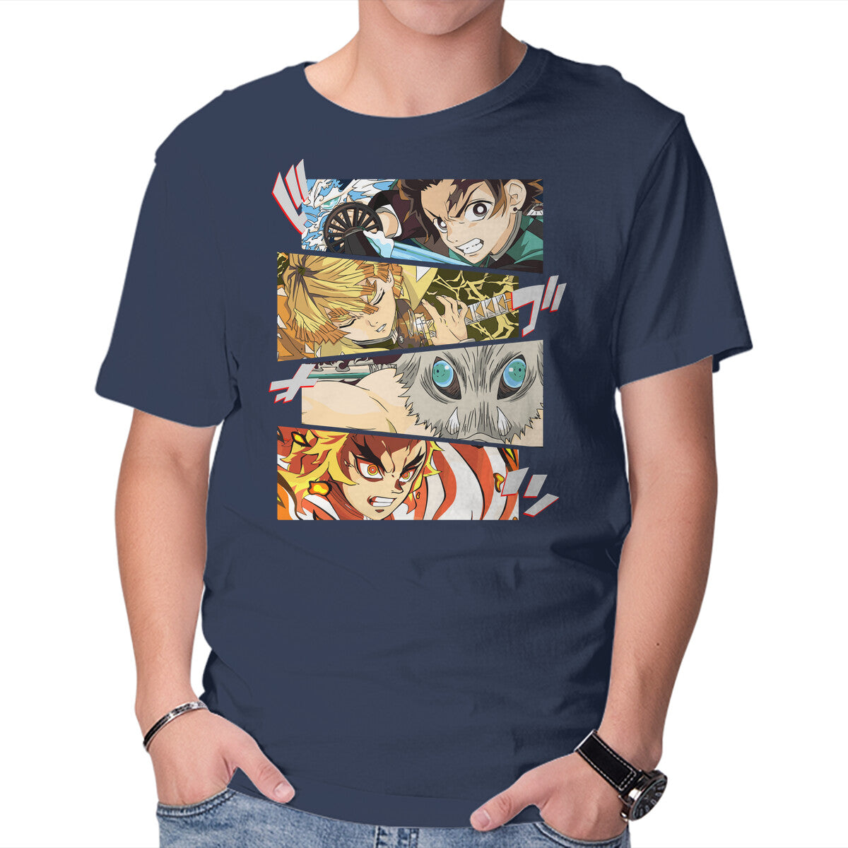 Unisex Crew Neck T-Shirt Angry Face Demon Graphic Short Sleeve Casual Tee M