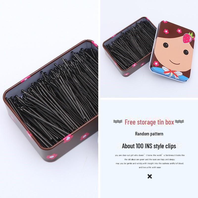 Einzelne schwarze Haarnadel für Pony und Hochsteckfrisuren