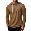Felpa con cappuccio a maniche corte da uomo, magliette con cappuccio in cotone, felpe leggere