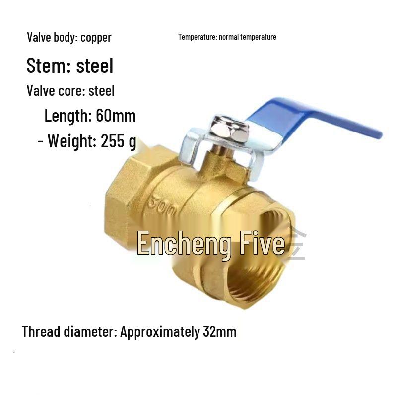 Mosiężny zawór kulowy odporny na wysokie temperatury - 4 punkty DN15, 6 punktów DN20, 1 cal DN25, do wody wodociągowej