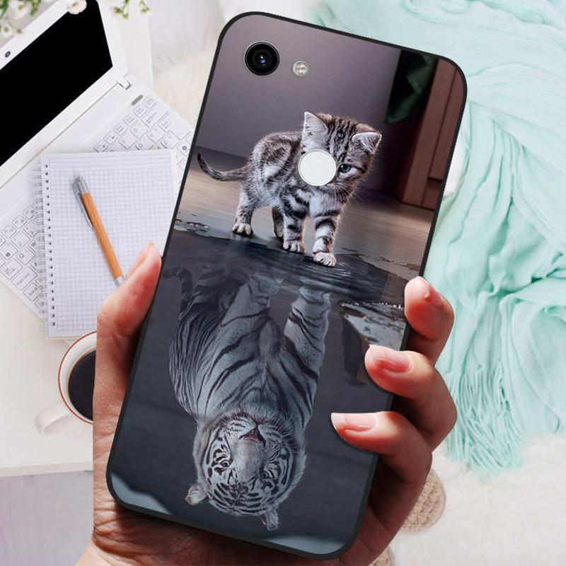 For Google Pixel 3a XL Case  Black Cover Lion Wolf Silicone Soft Back Cases For Google Pixel 3 XL Phone Case Pixel 3A 3AXL Shell