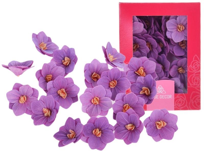 Waffle Violet Hydrangea 18Pcs Flower For Decorating Cakes And Pastries