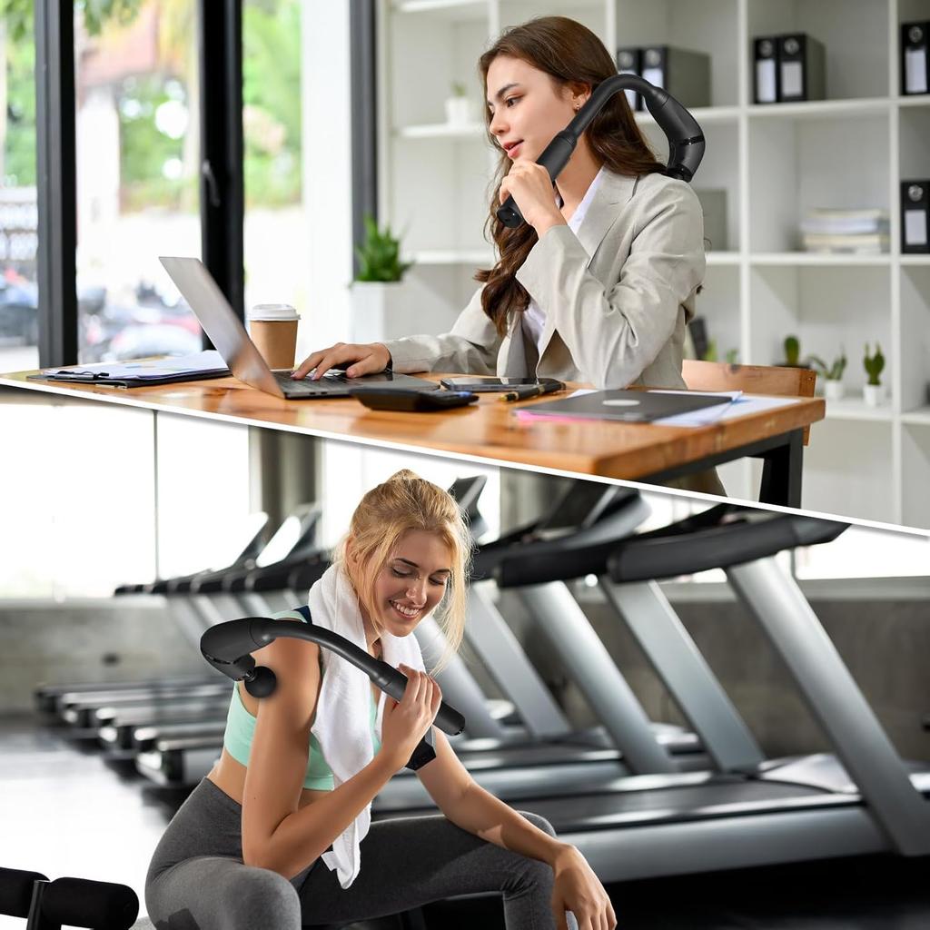 Massage Gun Deep Tissue with Upgraded Extension Handle, Portable Percussion Muscles/Neck/Shoulders/Waist/Legs Massager for Pain Relief Deep Tissue