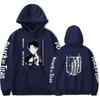 Newest Anime Hoodies Autumn Fleece Attack On Titan Couple Clothing Harajuku Pullovers Sweatshirts Levi Ackerman Tops Coat