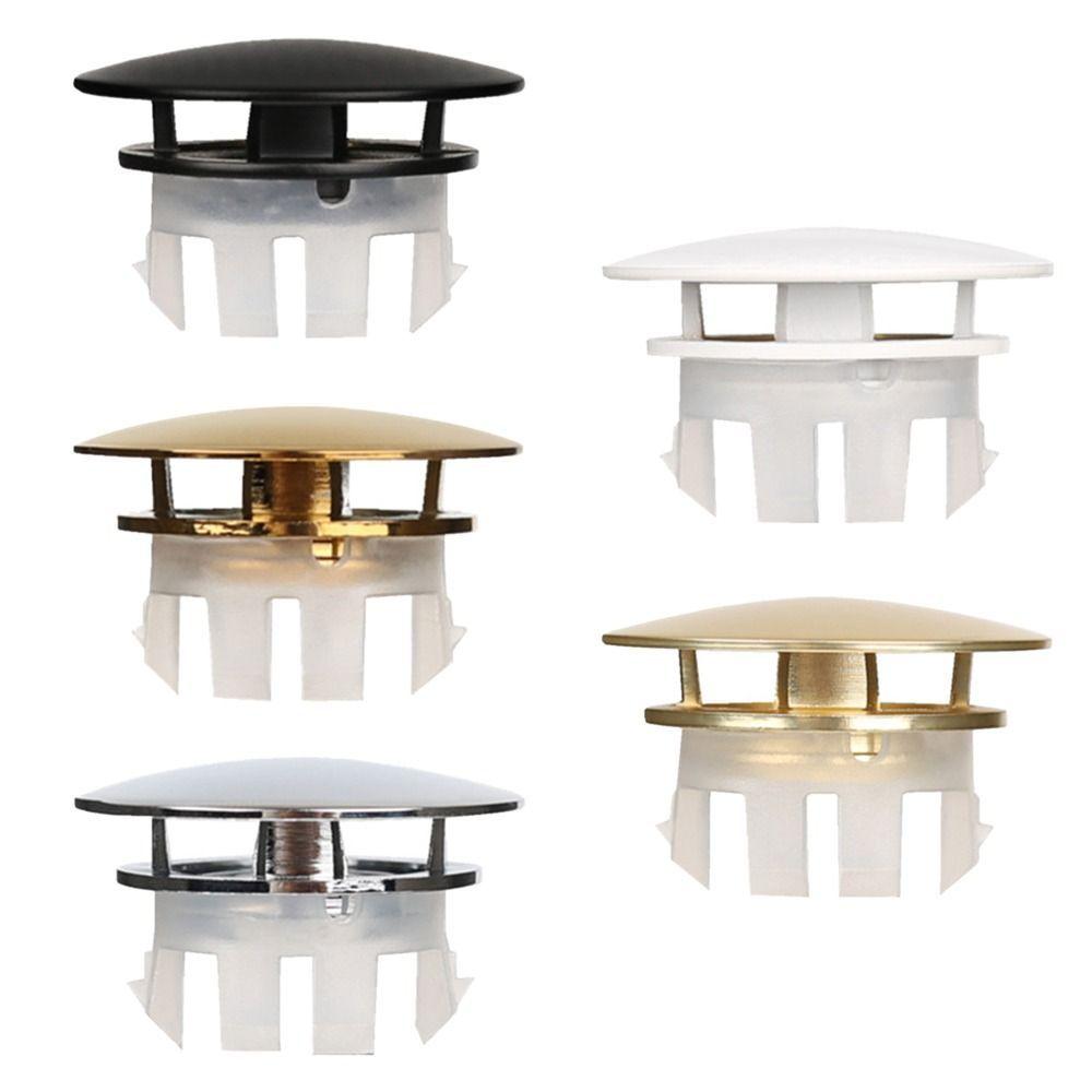 Sink Overflow Covers Copper Wash Basin Overflow Ring Plug Replacement Sink Hole Cover Durable Kitchen Bathroom Accessories