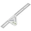 Woodworking Triangle Ruler Silver Flexible Wear Resistance Triangle Ruler with Bubble Level