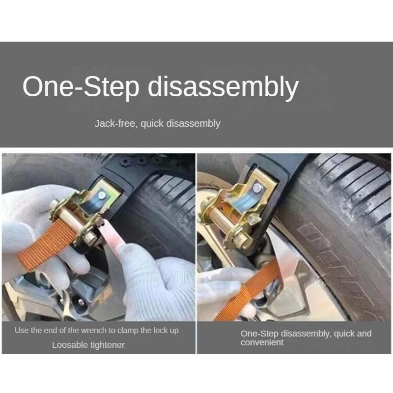 Emergency Anti Slip Chains for Automotive Tires, Universal Rubber Cow Tendon Anti Slip Chains, Snow Ground Anti Slip Chains