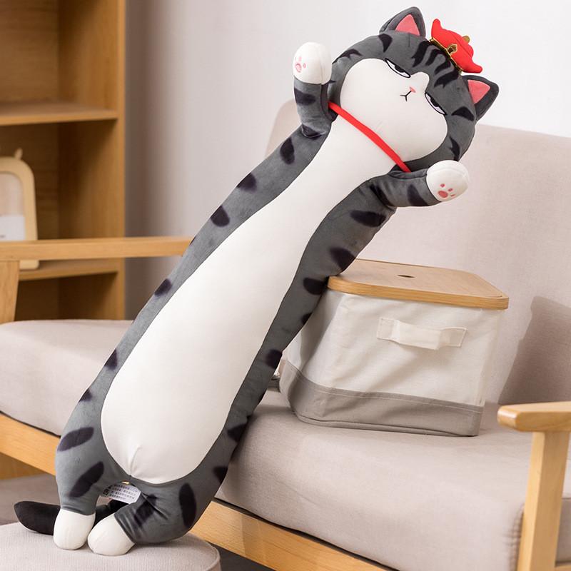 

Fluffy Cat Cartoon Body Pillow In Eyecatching Black Colors For Accents Home StyleA,70cm0.75