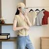 French V-neck bottoming waist small flying sleeves women's thin new chic fashion slim and thin short foreign style shirt