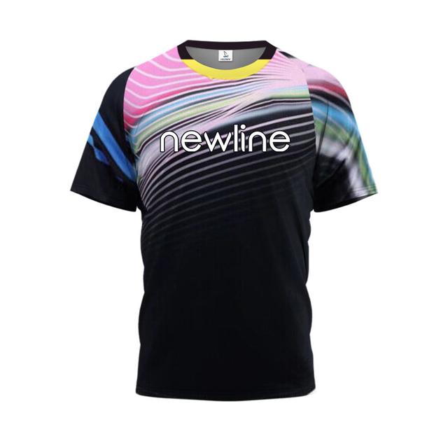 

Чоловічий дихаючий і абсорбуючий велосипедний одяг Новий фітнес з короткими рукавами Спортивний одяг для бадмінтону Одяг для тенісу L небо синє кольору