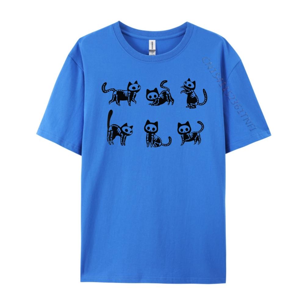 Cat Skeleton Grey Shirt Graphic Tee Camiseta T Shirt for Men National Flag Day Shirts Graphic Tee Cotton Tshirt Men Tops  Tees