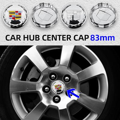 4ks 83mm ABS Krytky středových krytů kol pro auto Znak pasuje na Escalade Kryt středového náboje ocelového kola oem 9595891