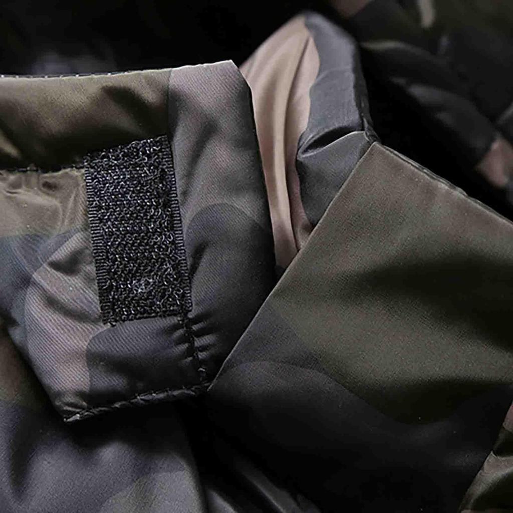 Pánská maskáčová zimní vesta s kapucí Tištěná lehká bez rukávů bundaZimní teplá outdoorová vesta