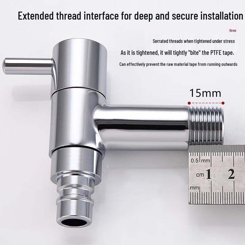 Larsd Extended Stainless Steel Washing Machine Faucet