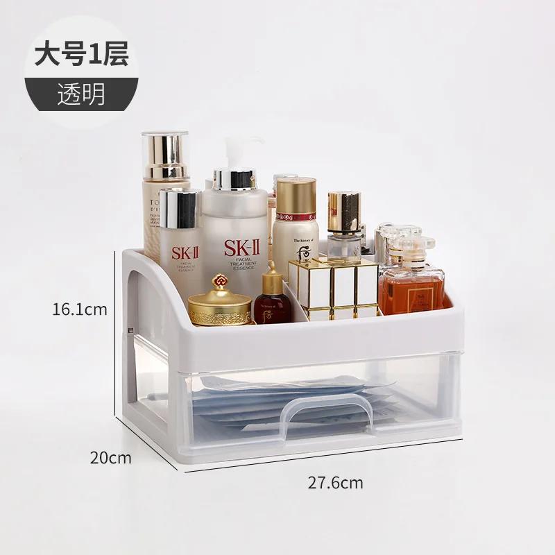 2/3/4 straturi cutie de depozitare pentru birou, organizator, sertar mare din plastic, transparent, multifuncțional, cutie organizator pentru cosmetice