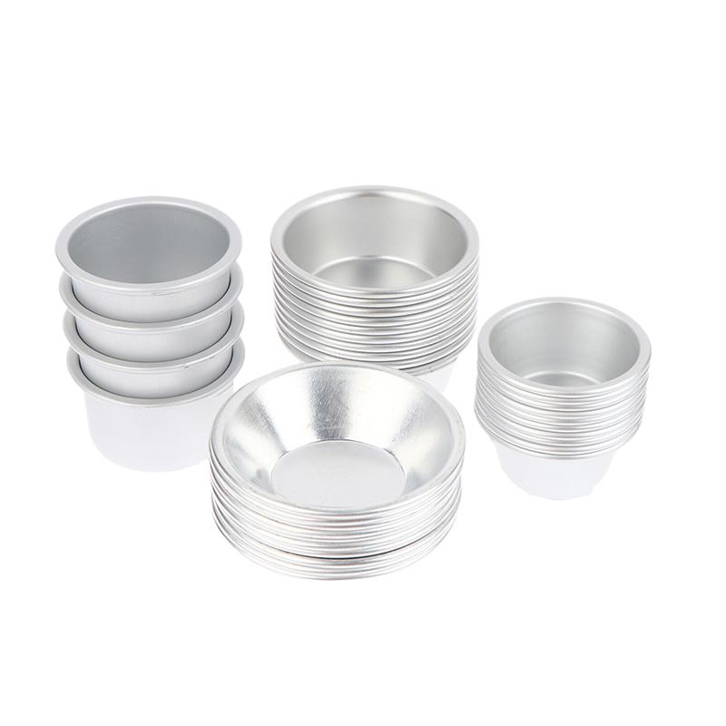 10Pcs Puto Cake Mold Aluminum Alloy Egg Tart Cup Cupcake Kitchen Baking Mold Mini Round Baking Oven Pan Pastry Dessert Mould