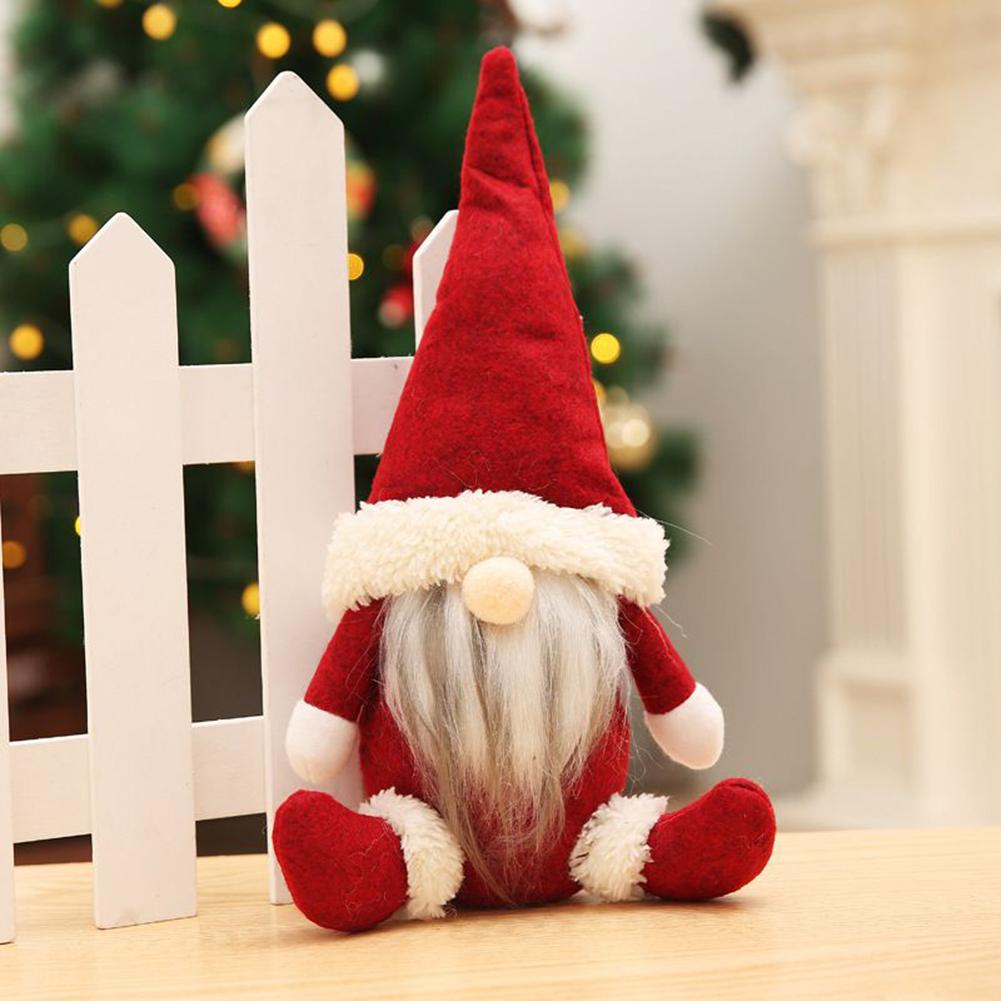 Gemütliches und weiches gesichtsloses Zwerg-Weihnachtsmann-Spielzeug für Weihnachtsdekoration