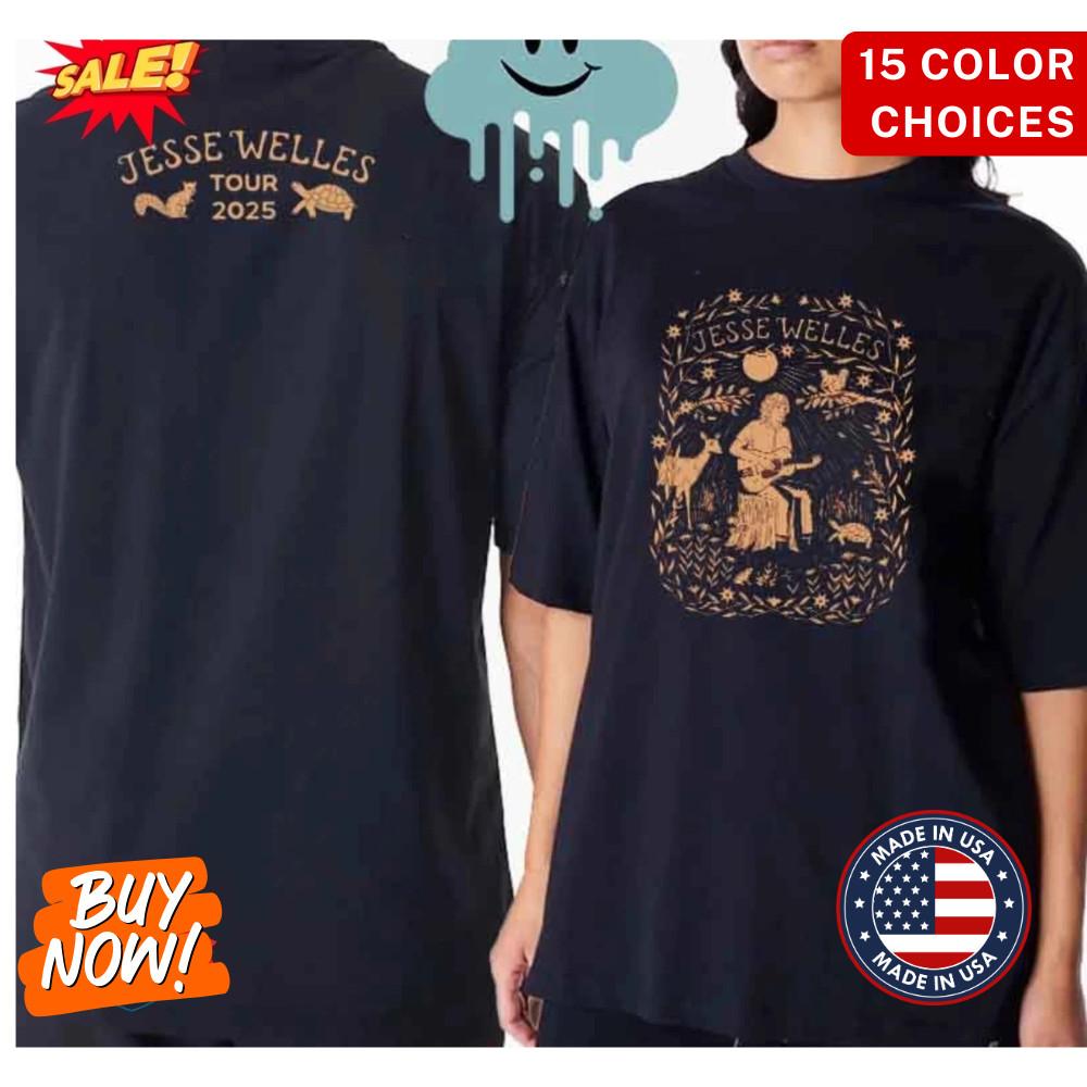 New!!! Jesse Welles Tour 2025 Classic T-Shirt Two Sided Inspired Fan Made S-5XL Unisex T-Shirt XL