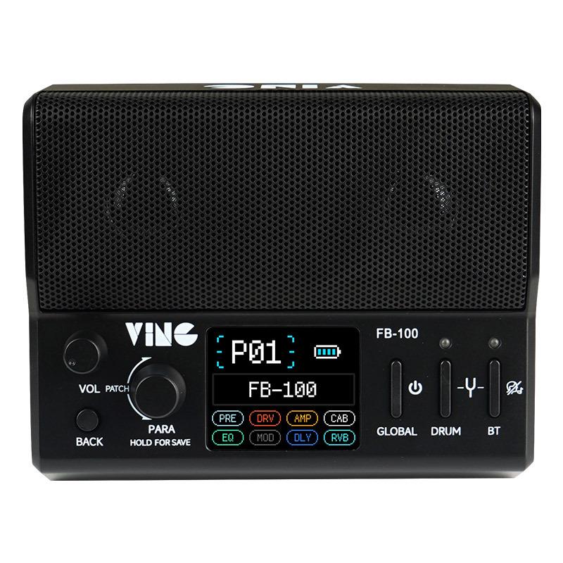 Ving FB100 Bluetooth Rechargeable Electric Guitar Amplifier with Multi-Effects, Portable for Outdoor Performances.