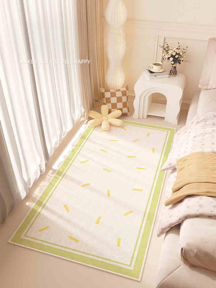 

VIKAMA Bedside Plaid Runner Rugs for Bedroom Fluffy Soft Area Rug Thickened Washable Bedside Mat Simple Living Room Decoration 40X120CM(1.3X3.9FT