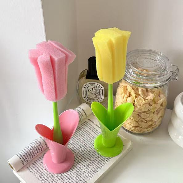 Tulip Detachable Cup Cleaning Brush with Replacement Sponge Head