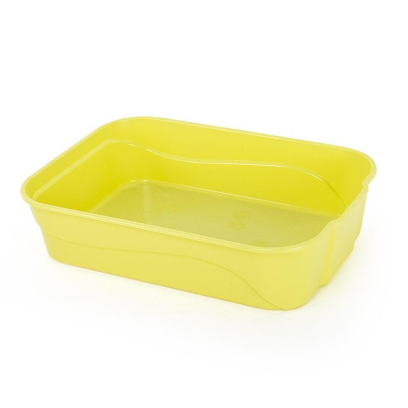 

New! Cat Litter Box Open Heightened Deepened Anti-splash Large Capacity Sand Box Toilet Cleaning Supplies milk green
