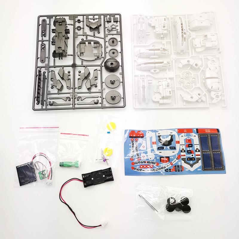6-in-1 DIY Solar-Powered Space Building Blocks: Self-Assembled Car & Intelligent Robot Toy