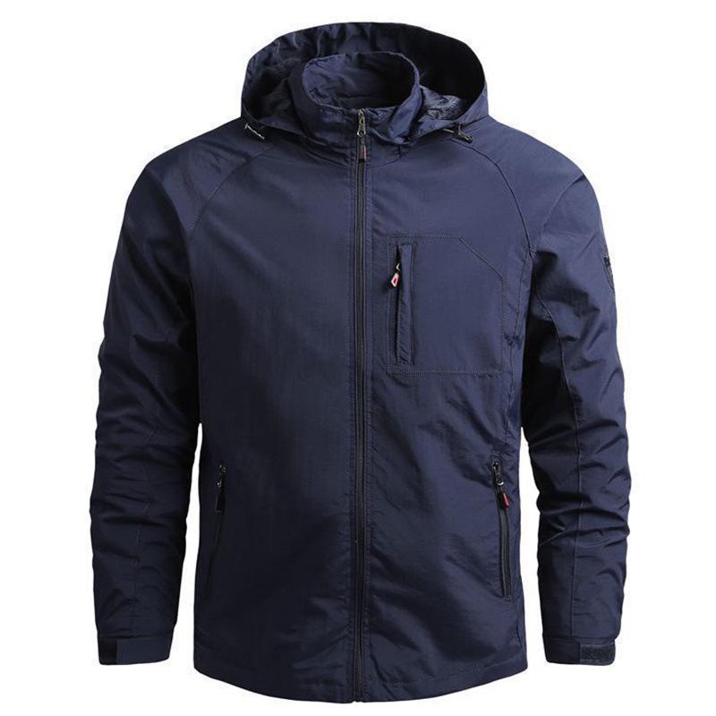 Men's Lightweight Waterproof Hiking Jacket - Spring/Autumn Casual Outerwear