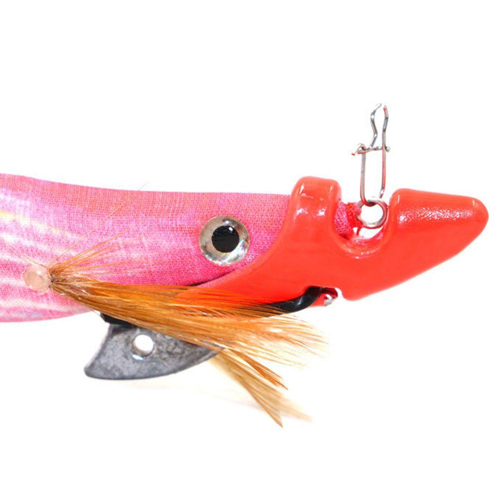 Shrimp Prawn Octopus Bait Squid Jig Tip Wood Shrimp Weight Sinker Fishing Bait  Tackle Run Sinker