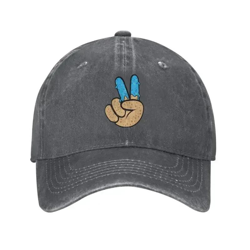 Custom Peace Hand Gesture Fingers Donut Baseball Cap Women Unisex Adjustable Adult Cotton Dad Hat Spring Snapback Hats