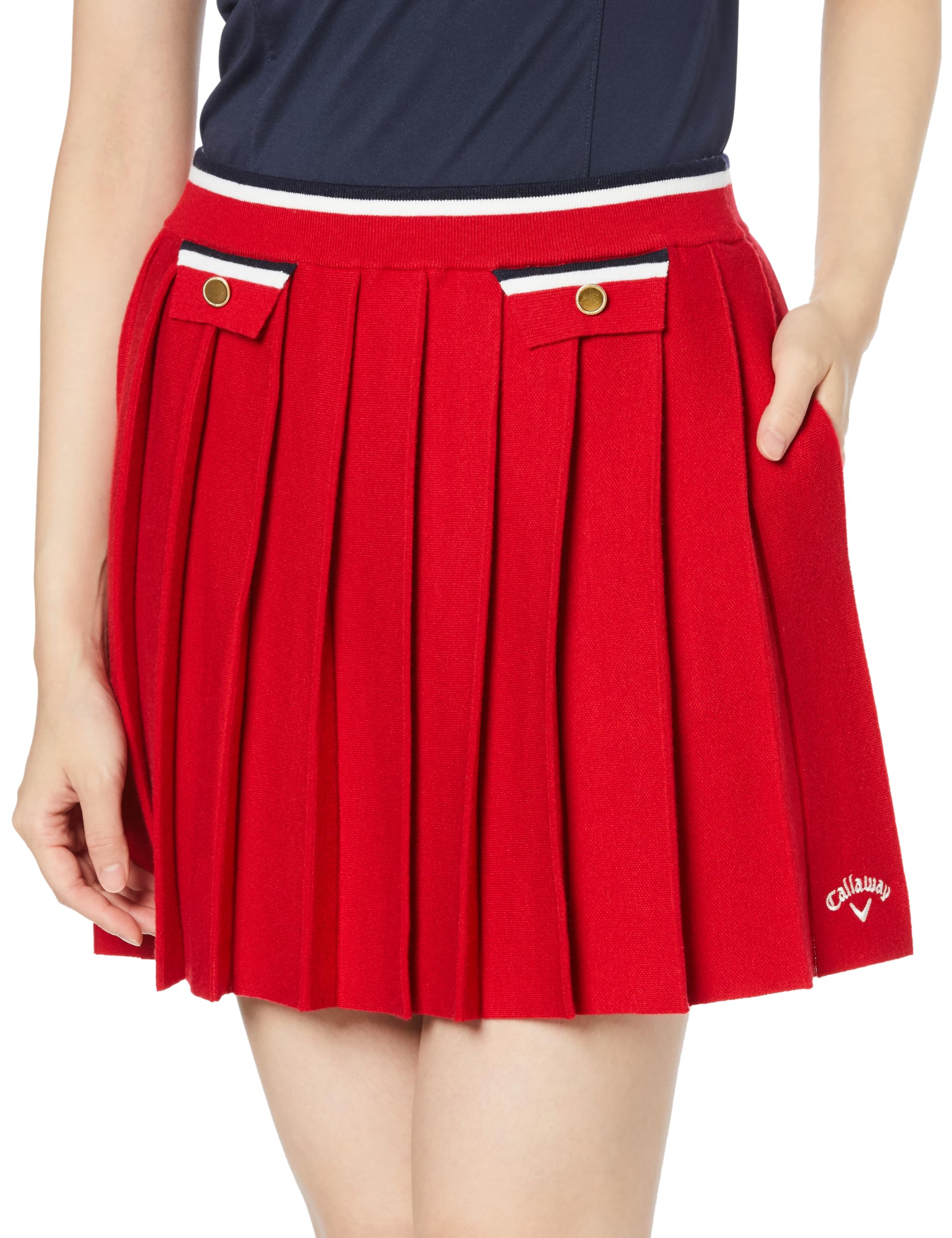 

Callaway Pleated Double Knit Skirt Golf C23228205 S Women s / / 1100_Red