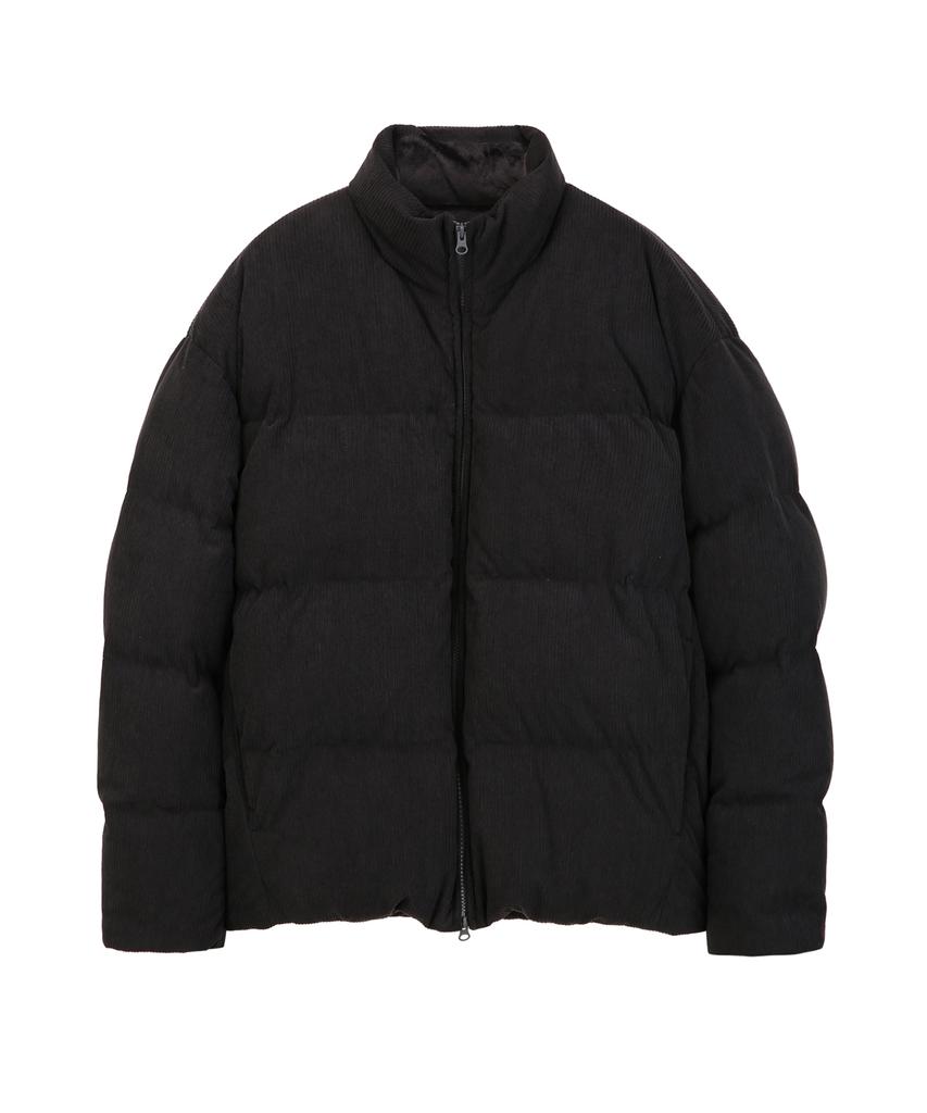 Il Corso Essential Corduroy Down Jumper Charcoal Grey Ieju5F007Cg