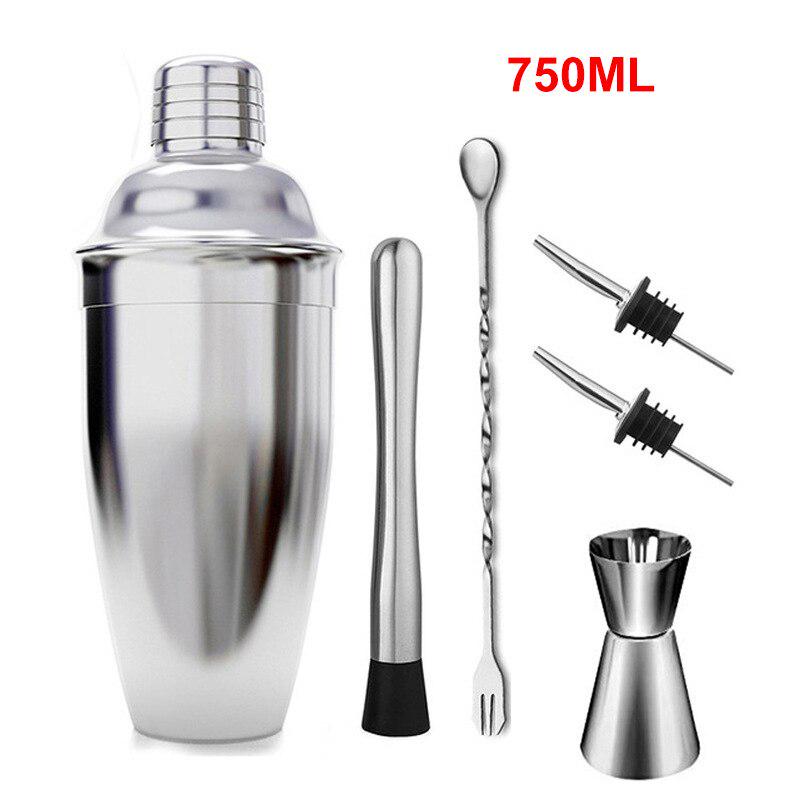 Edelstahl Cocktail Shaker Set Whisk Martini Shaker für Bartender Drink